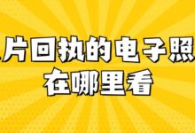 照片回执的电子照片在哪里看-社保照片回执