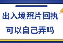 出入境照片回执可以自己弄吗-社保照片回执