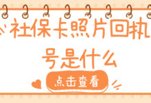 社保卡照片回执号是什么-社保照片回执