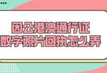 因公港澳通行证数字照片回执怎么弄-社保照片回执