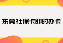 东莞社保卡即时办卡-社保照片回执